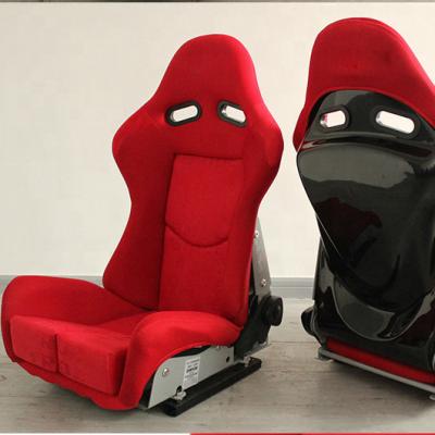 China Silders Dual Sport Seats Reclinable Clothes / Racing Slider Left / Right Seats Bucket Blue Strip for sale