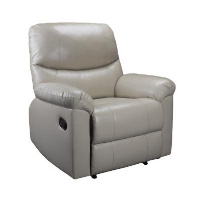 China New Motion Sofa Custom Production of Sofa Chair Beige Manual Leather Recliner Custom Production Recliner for Home for sale