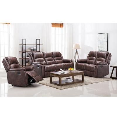 China Brown 321 Stretch COMFORTABLE Rocker HOME Faux Leather Fabric Sofa Reclinable Recliner Sofa Custom Made For Living Room for sale