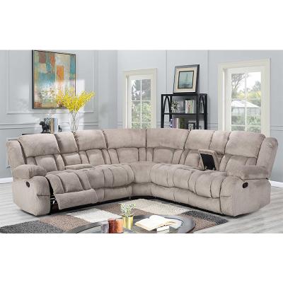 China Direct Sectional Corner Sofa Beige Fabric Custom Production Sofa Corner Stretch Factory Sectional Sofa For Living Room for sale