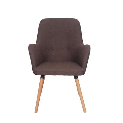 China Modern Wood Legs Fabric Velvet New Durable COMFORTABLE HOME Armchair Dining Chair Wing Back Chairs for sale