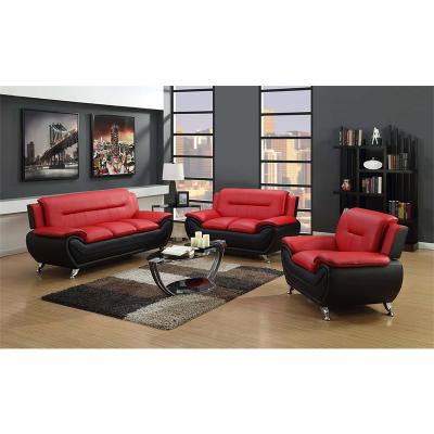 China Factory Direct Air+Leather PU 321 Sofa Cheap Modern Stationary Sofa With Metal Legs For Living Room Home for sale