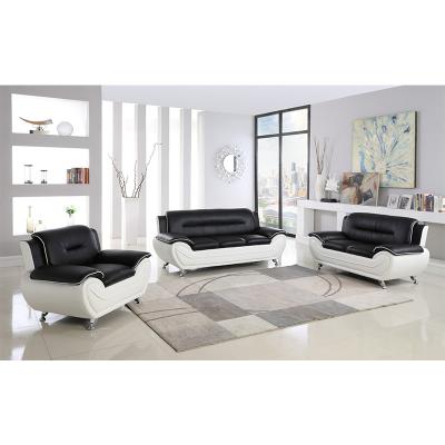 China Custom Producrion Loveseat 2 Seat Modern Factory Direct PU/Leather Air/Genuine Leather Faux Leather Stationary Sofa For Living Room for sale