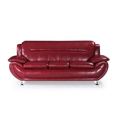 China Factory Direct Promotional Faux Leather KD BACK Sofa 3 Seat Low Price Stationary Sofa For Living Room Home for sale