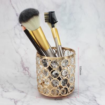 China Factory Price Makeup Nail Metal Container Stocked Lid Case Brush Glass Rack for sale