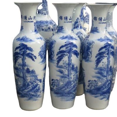 China Wholesale Chinese style landscape luxury flower pots large household vase high quality wholesale for sale