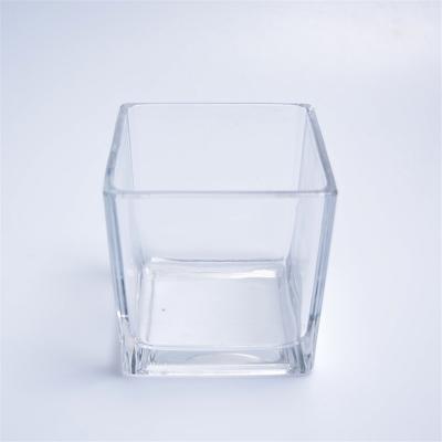 China Simple use design classic home clear transparent glass Nordic candle holder for home decoration for sale