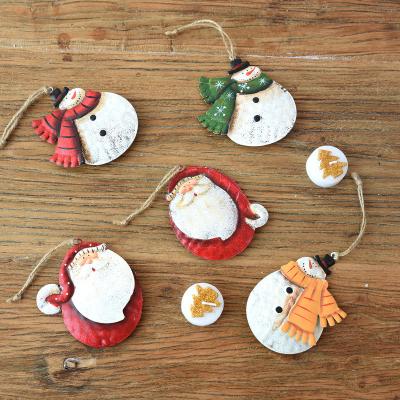 China Hot Sale Christmas Decoration Fashion Sublimation Wrought Iron Christmas Tree Pendant for sale