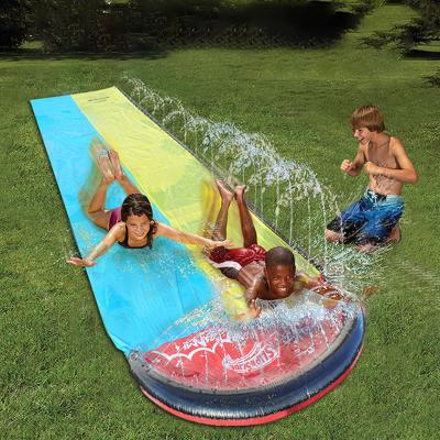 China Outdoor Inflatable Kids And Portable Custom Inflatable Adults N Double Logo Water Slide for sale