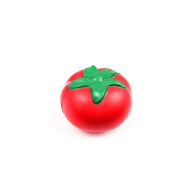 China Toy Lucky Craft Soft PU Foam 7X5.2cm Soft Reliever Kids Toys Tomato Shaping Anti Stress Balls for sale