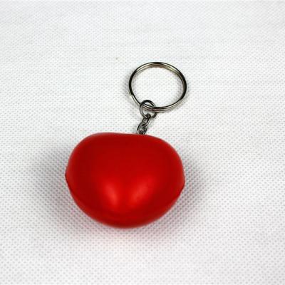 China Promotion gift Lucky Craft PU foam 40mm soft stress reliver toys train anti stress heart key chain for sale