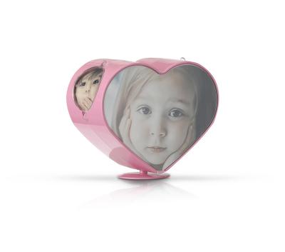 China Lovely ROTATING heart shaped photo frame 360 ​​degree rotating photo view for kids gifts for sale