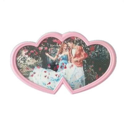 China Hot Selling Acrylic Photo Insert Fridge Magnet Popular Product Fridge Magnet Heart Photo Frame for sale