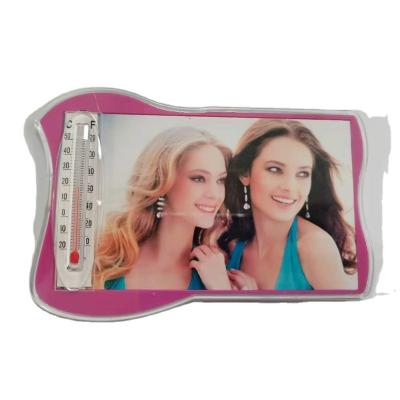 China Thermometer Souvenirs Shape Custom Thermometer Acrylic Photo Frames With Magnet Back for sale