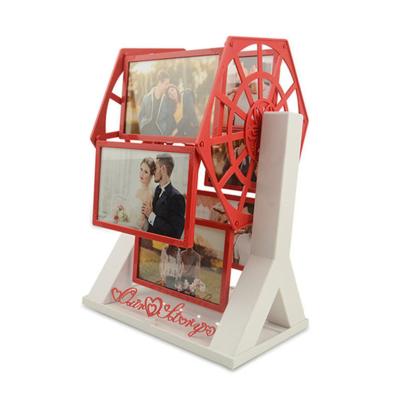 China Rotating/LED/Music Photo Card Holder Planter with Black A4 Photo Frame for sale