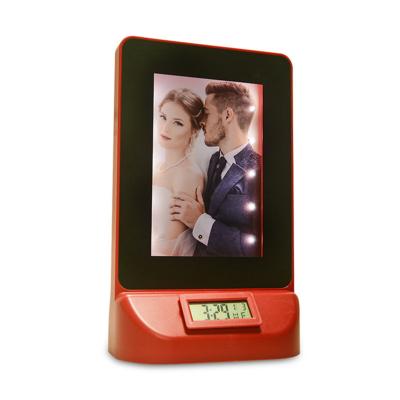 China High Quality LED Magic Mirror With Electronic Watch Photo Frame for sale