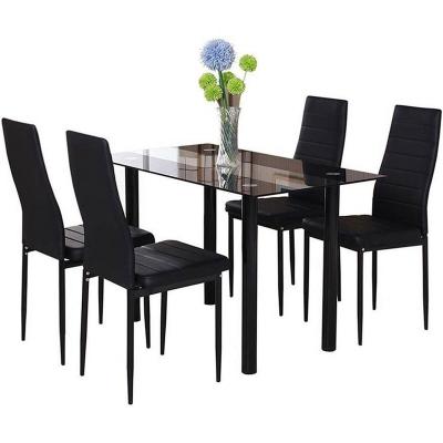 China Cheap KD Bazhou Kitchen Dining Table Suppliers Modern Glass Furniture Table for sale