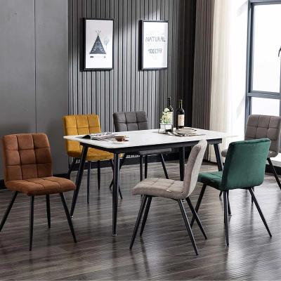 China KD Restaurant Furniture Dining Chairs And Table Dinner Table Set With 6 Chairs for sale