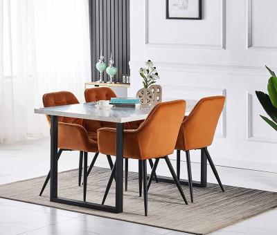 China KD made in china marble dining furniture sets and chairs table for sale