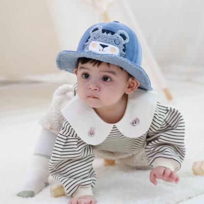 China Imitate Animal 2021 lead logo OEM/ODM baby fisherman hat children bulk bucket hat bulk dye tie cap with tiger for sale