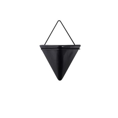 China Wholesale modern cheap nordic triangle flower pot factory supply hanging ceramic flower pot from china for home decoration for sale