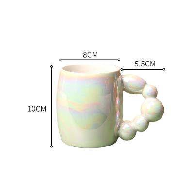 China 2022 Sustainable New Design Cute Ceramic Coffee Mug With Handle Eco-friendly Colored Bingtanghulu Coffee Mug Mugs Modern 14 Ounce Round for sale