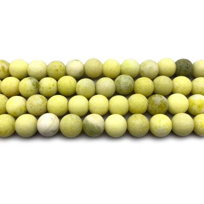 China Natural Matte Yellow Jasper Beads For Chakra Healing Bracelet Making 4mm for sale