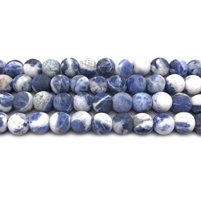 China Natural Matte Sodalite Stone Beads For Bracelet Necklace Jewelry Making 4mm for sale