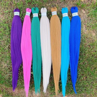 China Wholesale Low Temperature Fiber Pre Stretched Easy Braiding Hair 26inch 90g Two Tone Yaki Crotchet Braids Braiding Hair Extensions for sale