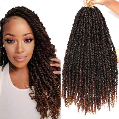 China Synthetic Fiber 18' 80g 11stands Pre-passion Synthetic Twist Braiding Hair Pre-looped Crochet Braiding Hair for sale