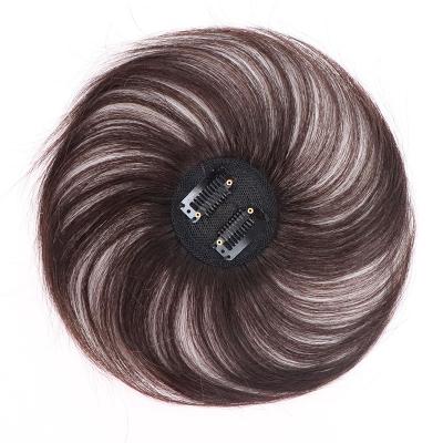 China Easy To Use 6cm Natural Remy Hair Topper 150% Density Wig Clip In Hair Extensions Hairpiece For Women for sale