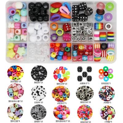 China Fashion Pony Beads Beading Kits for Kids Rainbow Acrylic Dreadlock Location Accessory Jewelry for sale