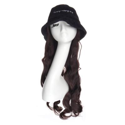 China Water Wave New Arrival Spring Curl Long Synthetic Hair Extensions Women Caps Wig for sale