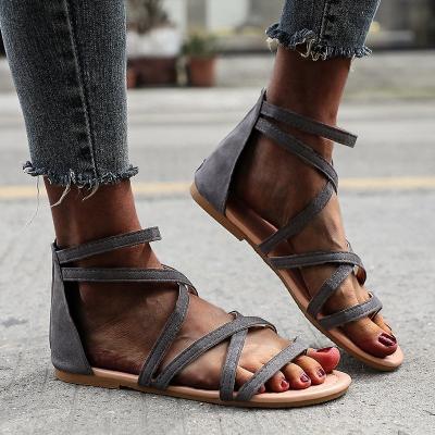 China 2021 fashion trend hot sale women's classic women's fashion summer trend flat sandals for sale