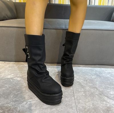 China Lightweight Plush Autumn Plush Winter Women's Artificial Boots for sale