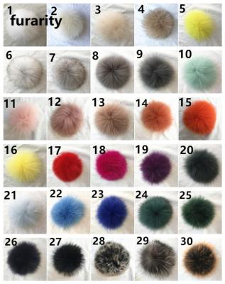 China SF0351 Anti-wrinkle 100% Real Fox Fur Ball Pompom/100% Fox Pom Pom Fur For Hat for sale