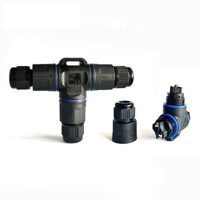 China Waterpump connecting New Trend ip68 t connector Outdoor Ip68 Waterproof Light T Tap Wiring Cable Terminal 2 3 4 Pins Connectors for sale