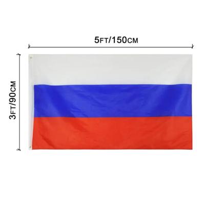 China Health Care Institutes Wholesale Polyester Russian Federation National Flags 3x5ft Russia Flag Red Blue White for sale