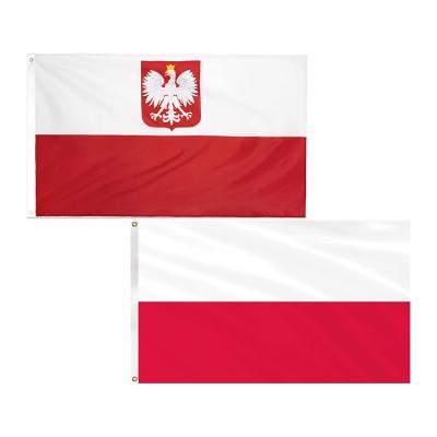 China Health Care Institutes Wholesale Red White Polish Republic Of Natioanl Eagle Flags 3x5 Ft Custom Polyester Of Poland State Flag Flag for sale