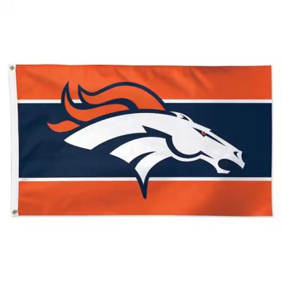 China Healthcare Institutes NFL Team Flag Factory Wholesale Digital printing 3x5ft 100% polyester Denver Broncos Flag custom made for sale