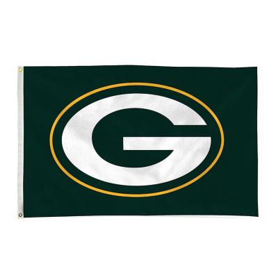 China Factory Wholesale Healthcare Institutes Digital Printing Custom 100% Polyester Green Bay Packers Flag Nfl Team Indoor Outdoor Flags 3x5 ft for sale