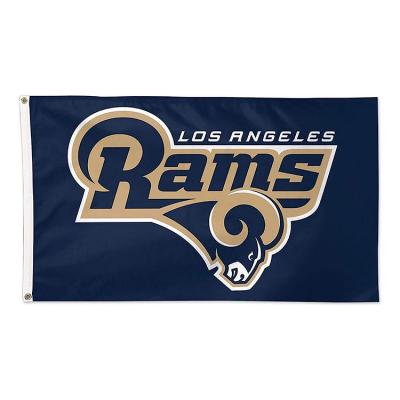 China Health Care Institutes NFL Team Flags Factory Wholesale Digital Printing Custom 100% Polyester Los Angeles Rams Flag 3x5 ft for sale