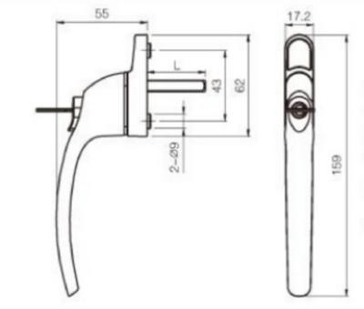 China Factory price good quality industrial hot sale upvc window handle with key for sale