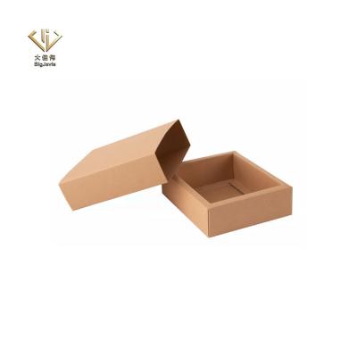 China Custom Eco Friendly Drawer Box Folding Brown Packaging Gift Box Materials Logo Design Printed Kraft Paper Recycled Recyclable Materials for sale