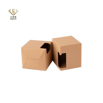 China Logo Design Printed Brown Kraft Paper Box Packaging Box OEM Recyclable Custom Paper Recycled Eco Friendly Package for sale