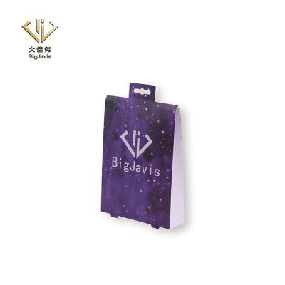 China Recycled Materials Purple Custom Printed Paper Bag Christmas Shopping Gift Packaging Carrying Bags Flat Handle Lovely Small Gift Packaging Package for sale