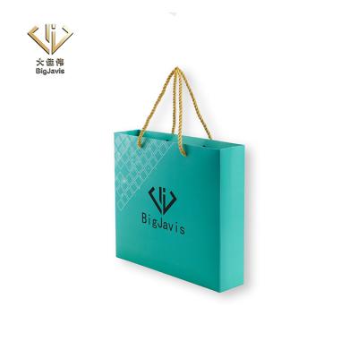 China Recycled Carry Bags Handle Tiffinay Green Color Candy Hot Buying Luxury Packaging Bag Customized Design Materials Sale Paper Bag Logo for sale