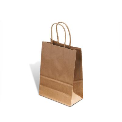 China Recyclable Custom Logo Brown Kraft Paper Bag factory wholesales bag Eco-friendly packaging Matte Lamination Surface Shopping Bags for sale