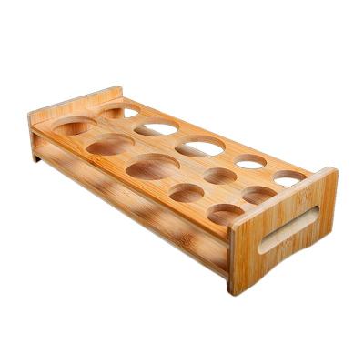 China Viable Sample Liquor Glass Whiskey Pallet Holder Wine Cup Holder Serving Tray For Bar Barware Tool Beer Flight Bamboo Board for sale