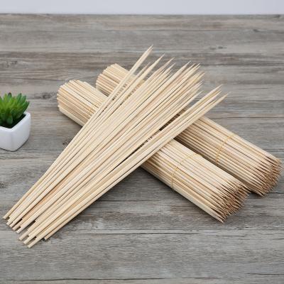 China 3.5mm*25cm Bamboo Skewer Wholesale Bamboo BBQ Stick Cotton Candy Stick Marshmallow Kabab Kebab Easily Cleaned Bamboo Skewer for sale